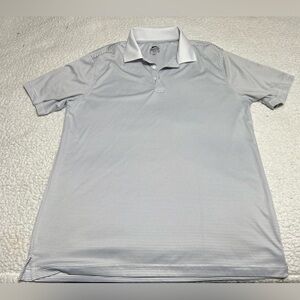Slazenger Shirt Adult XL Grey Candy Striped Golf Polo Short Sleeve Mens